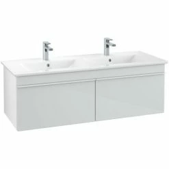 Villeroy & Boch Venticello Waschtischunterschrank 1253mm Mit 2 Auszügen Für Doppelwaschtisch Glass Glossy White Weiß -VILLEROY & BOCH shop 71489678 3