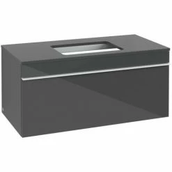 Villeroy & Boch Venticello Waschtischunterschrank Mit 1 Auszug Für Aufsatzwaschtisch 95,7 Cm Glass Glossy Grey Weiß -VILLEROY & BOCH shop 71489680 2