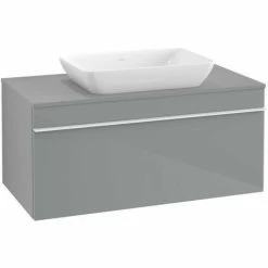 Villeroy & Boch Venticello Waschtischunterschrank Mit 1 Auszug Für Aufsatzwaschtisch 95,7 Cm Glass Glossy Grey Weiß -VILLEROY & BOCH shop 71489680 3