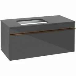 Villeroy & Boch Venticello Waschtischunterschrank 957mm Mit 1 Auszug Für Aufsatzwaschtisch Mit Varia Glossy Grey Links Copper -VILLEROY & BOCH shop 71489681 2