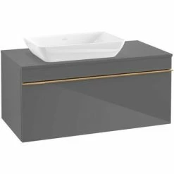 Villeroy & Boch Venticello Waschtischunterschrank 957mm Mit 1 Auszug Für Aufsatzwaschtisch Mit Varia Glossy Grey Links Copper -VILLEROY & BOCH shop 71489681 3