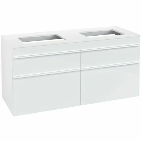 Villeroy & Boch Venticello Waschtischunterschrank XXL 1257mm mit 4 Auszügen für 2 Aufsatzwaschtische Glass Glossy White Weiß Villeroy & Boch Venticello Waschtischunterschrank XXL 1257mm Mit 4 Auszügen Für 2 Aufsatzwaschtische Glass Glossy White Weiß -VILLEROY & BOCH shop 71489684 2