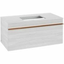 Villeroy & Boch Venticello Waschtischunterschrank Mit 1 Auszug Für Aufsatzwaschtisch 95,7 Cm White Wood Copper -VILLEROY & BOCH shop 71489685 2