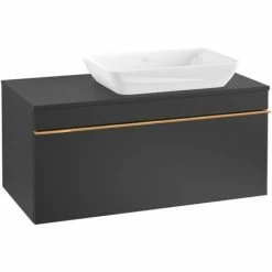 Villeroy & Boch Venticello Waschtischunterschrank 957mm Mit 1 Auszug Für Aufsatzwaschtisch Mit Varia Black Matt Lacquer Rechts Copper -VILLEROY & BOCH shop 71489692 3