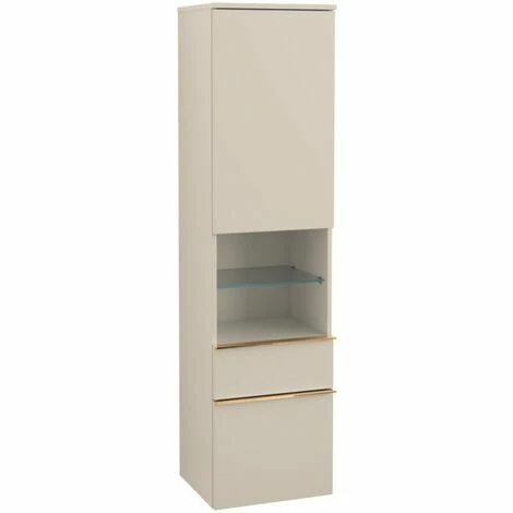 Villeroy & Boch Venticello Hochschrank Mit 1 Tür, 2 Auszügen Und 1 Offenem Fach Mittig Links Soft Grey Copper 4 Villeroy & Boch Venticello Hochschrank Mit 1 Tür, 2 Auszügen Und 1 Offenem Fach Mittig Links Soft Grey Copper – Bild 2