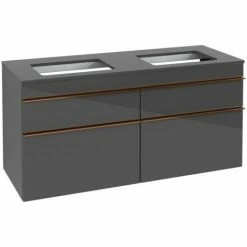 Villeroy & Boch Venticello Waschtischunterschrank XXL 1257mm Mit 4 Auszügen Für 2 Aufsatzwaschtische Glossy Grey Copper 3 Villeroy & Boch Venticello Waschtischunterschrank XXL 1257mm Mit 4 Auszügen Für 2 Aufsatzwaschtische Glossy Grey Copper -VILLEROY & BOCH shop 71489710 2