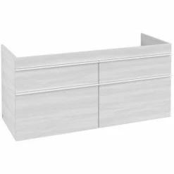 Villeroy & Boch Venticello Waschtischunterschrank XL 1253mm Mit 4 Auszügen Für Doppelwaschtisch White Wood Weiß