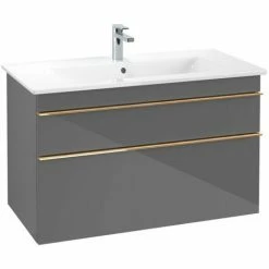 Villeroy & Boch Venticello Waschtischunterschrank XL Mit 2 Auszügen 95,3 Cm Glossy Grey Copper -VILLEROY & BOCH shop 71489795 3
