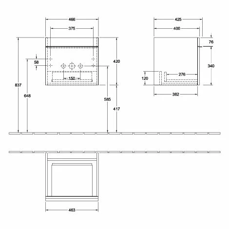 Villeroy & Boch Venticello Waschtischunterschrank Mit 1 Auszug 46,6 Cm Glass Glossy Grey Copper 3 Villeroy & Boch Venticello Waschtischunterschrank Mit 1 Auszug 46,6 Cm Glass Glossy Grey Copper