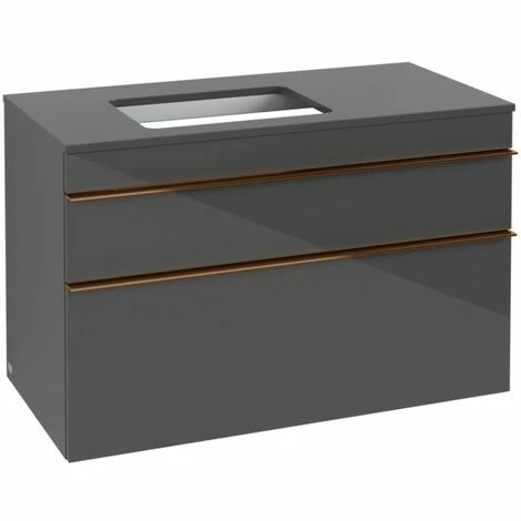 Villeroy & Boch Venticello Waschtischunterschrank XXL 957mm Mit 2 Auszügen Für Aufsatzwaschtisch Mit Glossy Grey Links Copper 4 Villeroy & Boch Venticello Waschtischunterschrank XXL 957mm Mit 2 Auszügen Für Aufsatzwaschtisch Mit Glossy Grey Links Copper – Bild 2