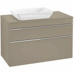 Villeroy & Boch Venticello Waschtischunterschrank XXL 957mm Mit 2 Auszügen Für Aufsatzwaschtisch Mit Truffle Grey Links Chrom -VILLEROY & BOCH shop 71489857 3