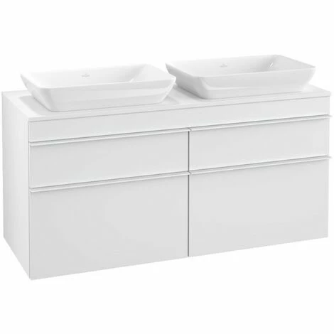 Villeroy & Boch Venticello Waschtischunterschrank XXL 1257mm mit 4 Auszügen für 2 Aufsatzwaschtische White Matt Weiß Villeroy & Boch Venticello Waschtischunterschrank XXL 1257mm Mit 4 Auszügen Für 2 Aufsatzwaschtische White Matt Weiß -VILLEROY & BOCH shop 71489865 2