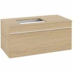 Villeroy & Boch Venticello Waschtischunterschrank 957mm Mit 1 Auszug Für Aufsatzwaschtisch Mit Varia Nordic Oak Links Weiß -VILLEROY & BOCH shop 71489876 2