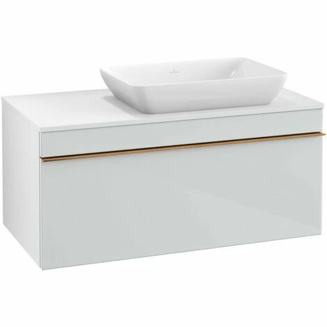 Villeroy & Boch Venticello Waschtischunterschrank 957mm Mit 1 Auszug Für Aufsatzwaschtisch Mit Varia Glass Glossy White Rechts Copper 5 Villeroy & Boch Venticello Waschtischunterschrank 957mm Mit 1 Auszug Für Aufsatzwaschtisch Mit Varia Glass Glossy White Rechts Copper – Bild 3