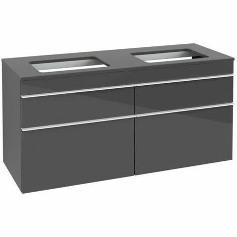 Villeroy & Boch Venticello Waschtischunterschrank XXL 1257mm mit 4 Auszügen für 2 Aufsatzwaschtische Glossy Grey Weiß Villeroy & Boch Venticello Waschtischunterschrank XXL 1257mm Mit 4 Auszügen Für 2 Aufsatzwaschtische Glossy Grey Weiß -VILLEROY & BOCH shop 71489886 2