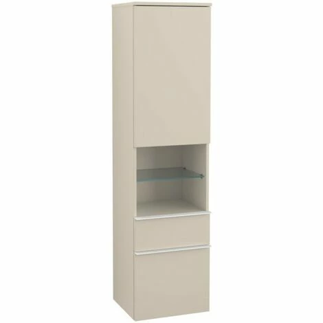 Villeroy & Boch Venticello Hochschrank mit 1 Tür, 2 Auszügen und 1 offenem Fach mittig Links Soft Grey Weiß Villeroy & Boch Venticello Hochschrank Mit 1 Tür, 2 Auszügen Und 1 Offenem Fach Mittig Links Soft Grey Weiß -VILLEROY & BOCH shop 71489915 2