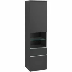 Villeroy & Boch Venticello Hochschrank Mit 1 Tür, 2 Auszügen Und 1 Offenem Fach Mittig Rechts Black Matt Lacquer Chrom 3 Villeroy & Boch Venticello Hochschrank Mit 1 Tür, 2 Auszügen Und 1 Offenem Fach Mittig Rechts Black Matt Lacquer Chrom -VILLEROY & BOCH shop 71489922 2