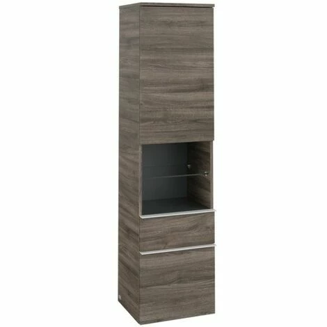 Villeroy & Boch Venticello Hochschrank Mit 1 Tür, 2 Auszügen Und 1 Offenem Fach Mittig Rechts Stone Oak Weiß 4 Villeroy & Boch Venticello Hochschrank Mit 1 Tür, 2 Auszügen Und 1 Offenem Fach Mittig Rechts Stone Oak Weiß – Bild 2