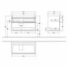Villeroy & Boch Venticello Waschtischunterschrank XL 953mm Mit 2 Auszügen Und Variabler Beckenpositi Stone Oak Links Chrom -VILLEROY & BOCH shop 71489977 1