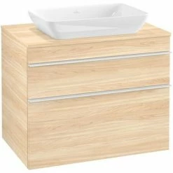 Villeroy & Boch Venticello Waschtischunterschrank XXL Mit 2 Auszügen Für Aufsatzwaschtisch 75,7 Cm Elm Impresso Weiß -VILLEROY & BOCH shop 71489996 3