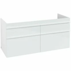 Alternative view of Villeroy & Boch Venticello Waschtischunterschrank XL 1253mm Mit 4 Auszügen Für Doppelwaschtisch Glass Glossy White Weiß