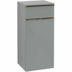 Villeroy & Boch Venticello Seitenschrank Mit 1 Tür Und 1 Schublade Links Glass Glossy Grey Copper -VILLEROY & BOCH shop 71490066 2