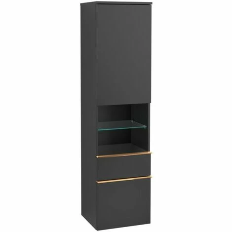 Villeroy & Boch Venticello Hochschrank mit 1 Tür, 2 Auszügen und 1 offenem Fach mittig Links Black Matt Lacquer Copper Villeroy & Boch Venticello Hochschrank Mit 1 Tür, 2 Auszügen Und 1 Offenem Fach Mittig Links Black Matt Lacquer Copper -VILLEROY & BOCH shop 71490088 2
