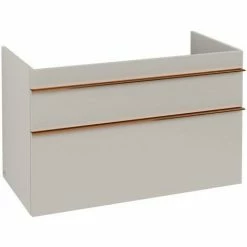 Villeroy & Boch Venticello Waschtischunterschrank XL 953mm Mit 2 Auszügen Und Variabler Beckenpositi Soft Grey Links Copper -VILLEROY & BOCH shop 71490130 2