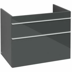 Alternative view of Villeroy & Boch Venticello Waschtischunterschrank XL Mit 2 Auszügen 75,3 Cm Glass Glossy Grey Weiß