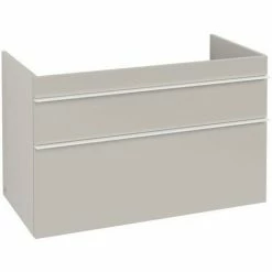 Villeroy & Boch Venticello Waschtischunterschrank XL 953mm Mit 2 Auszügen Und Variabler Beckenpositi Soft Grey Links Weiß