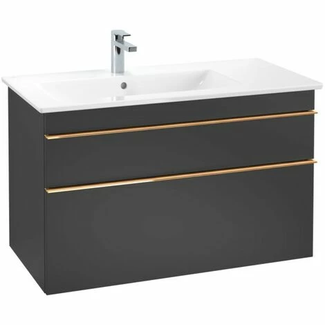 Villeroy & Boch Venticello Waschtischunterschrank XL 953mm mit 2 Auszügen und variabler Beckenpositi Black Matt Lacquer Links Copper Villeroy & Boch Venticello Waschtischunterschrank XL 953mm Mit 2 Auszügen Und Variabler Beckenpositi Black Matt Lacquer Links Copper -VILLEROY & BOCH shop 71490156 3