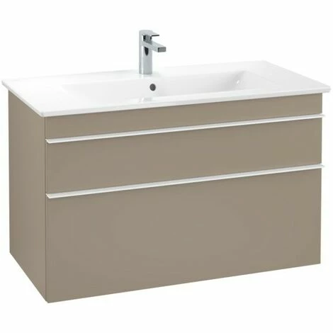 Villeroy & Boch Venticello Waschtischunterschrank XL Mit 2 Auszügen 95,3 Cm Truffle Grey Weiß 5 Villeroy & Boch Venticello Waschtischunterschrank XL Mit 2 Auszügen 95,3 Cm Truffle Grey Weiß – Bild 3