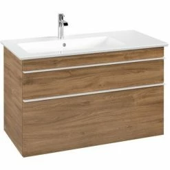 Villeroy & Boch Venticello Waschtischunterschrank XL 953mm Mit 2 Auszügen Und Variabler Beckenpositi Kansas Oak Links Weiß -VILLEROY & BOCH shop 71490163 3