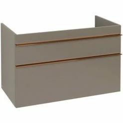 Villeroy & Boch Venticello Waschtischunterschrank XL 953mm Mit 2 Auszügen Und Variabler Beckenpositi Truffle Grey Rechts Copper -VILLEROY & BOCH shop 71490165 2