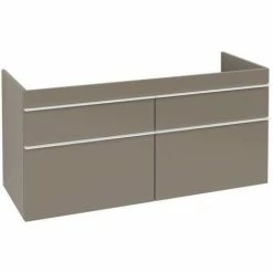 Alternative view of Villeroy & Boch Venticello Waschtischunterschrank XL 1253mm Mit 4 Auszügen Für Doppelwaschtisch Truffle Grey Weiß