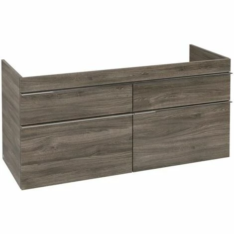 Villeroy & Boch Venticello Waschtischunterschrank XL 1253mm Mit 4 Auszügen Für Doppelwaschtisch Stone Oak Chrom 4 Villeroy & Boch Venticello Waschtischunterschrank XL 1253mm Mit 4 Auszügen Für Doppelwaschtisch Stone Oak Chrom – Bild 2
