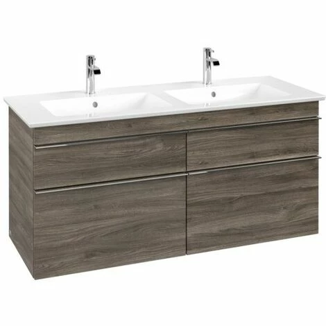 Villeroy & Boch Venticello Waschtischunterschrank XL 1253mm Mit 4 Auszügen Für Doppelwaschtisch Stone Oak Chrom 5 Villeroy & Boch Venticello Waschtischunterschrank XL 1253mm Mit 4 Auszügen Für Doppelwaschtisch Stone Oak Chrom – Bild 3