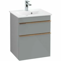 Villeroy & Boch Venticello Waschtischunterschrank XL Mit 2 Auszügen 46,6 Cm Glass Glossy Grey Copper -VILLEROY & BOCH shop 71490190 3