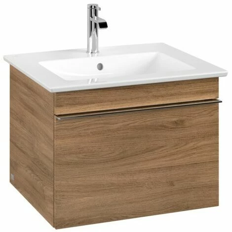 Villeroy & Boch Venticello Waschtischunterschrank Mit 1 Auszug 55,3 Cm Kansas Oak Chrom 5 Villeroy & Boch Venticello Waschtischunterschrank Mit 1 Auszug 55,3 Cm Kansas Oak Chrom – Bild 3