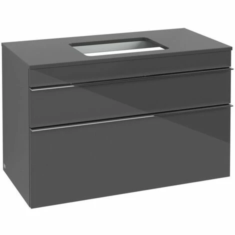 Villeroy & Boch Venticello Waschtischunterschrank XXL mit 2 Auszügen für Aufsatzwaschtisch 95,7 cm Glossy Grey Chrom Villeroy & Boch Venticello Waschtischunterschrank XXL Mit 2 Auszügen Für Aufsatzwaschtisch 95,7 Cm Glossy Grey Chrom -VILLEROY & BOCH shop 71490207 2
