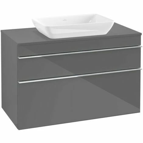 Villeroy & Boch Venticello Waschtischunterschrank XXL mit 2 Auszügen für Aufsatzwaschtisch 95,7 cm Glossy Grey Chrom Villeroy & Boch Venticello Waschtischunterschrank XXL Mit 2 Auszügen Für Aufsatzwaschtisch 95,7 Cm Glossy Grey Chrom -VILLEROY & BOCH shop 71490207 3