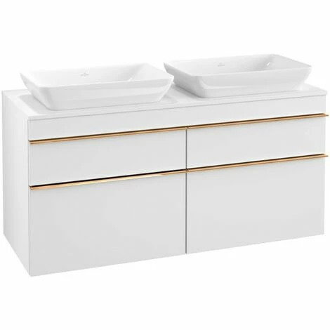 Villeroy & Boch Venticello Waschtischunterschrank XXL 1257mm mit 4 Auszügen für 2 Aufsatzwaschtische White Matt Copper Villeroy & Boch Venticello Waschtischunterschrank XXL 1257mm Mit 4 Auszügen Für 2 Aufsatzwaschtische White Matt Copper -VILLEROY & BOCH shop 71490221 2