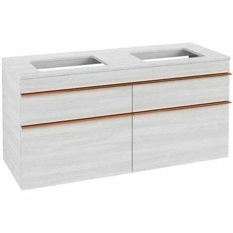 Villeroy & Boch Venticello Waschtischunterschrank XXL 1257mm mit 4 Auszügen für 2 Aufsatzwaschtische White Wood Copper Villeroy & Boch Venticello Waschtischunterschrank XXL 1257mm Mit 4 Auszügen Für 2 Aufsatzwaschtische White Wood Copper -VILLEROY & BOCH shop 71490230 2
