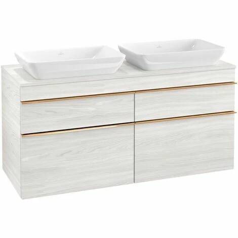 Villeroy & Boch Venticello Waschtischunterschrank XXL 1257mm mit 4 Auszügen für 2 Aufsatzwaschtische White Wood Copper Villeroy & Boch Venticello Waschtischunterschrank XXL 1257mm Mit 4 Auszügen Für 2 Aufsatzwaschtische White Wood Copper -VILLEROY & BOCH shop 71490230 3
