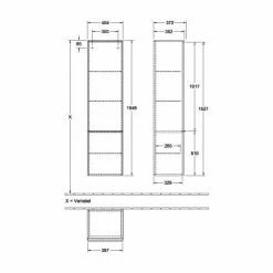 Villeroy & Boch Venticello Hochschrank Mit 1 Tür Rechts Black Matt Lacquer Copper