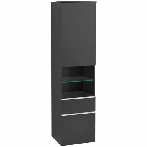 Villeroy & Boch Venticello Hochschrank mit 1 Tür, 2 Auszügen und 1 offenem Fach mittig Rechts Black Matt Lacquer Weiß Villeroy & Boch Venticello Hochschrank Mit 1 Tür, 2 Auszügen Und 1 Offenem Fach Mittig Rechts Black Matt Lacquer Weiß -VILLEROY & BOCH shop 71490259 2
