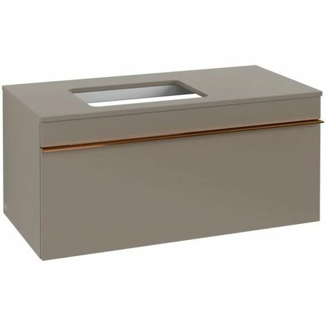 Villeroy & Boch Venticello Waschtischunterschrank 957mm Mit 1 Auszug Für Aufsatzwaschtisch Mit Varia Truffle Grey Links Copper 4 Villeroy & Boch Venticello Waschtischunterschrank 957mm Mit 1 Auszug Für Aufsatzwaschtisch Mit Varia Truffle Grey Links Copper – Bild 2