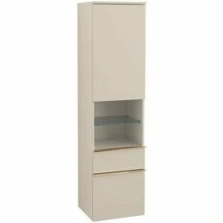 Alternative view of Villeroy & Boch Venticello Hochschrank Mit 1 Tür, 2 Auszügen Und 1 Offenem Fach Mittig Rechts Soft Grey Copper