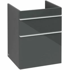 Alternative view of Villeroy & Boch Venticello Waschtischunterschrank XL Mit 2 Auszügen 46,6 Cm Glass Glossy Grey Weiß