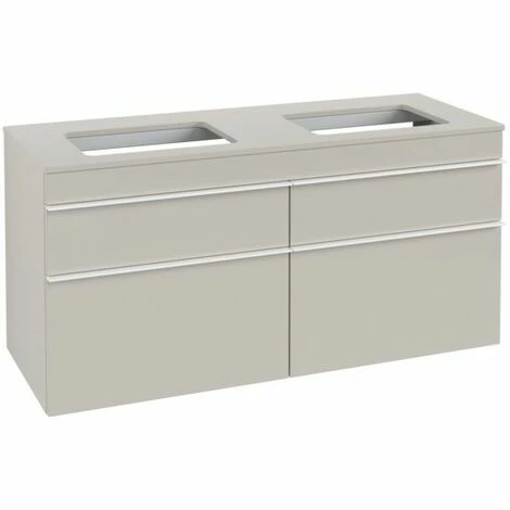 Villeroy & Boch Venticello Waschtischunterschrank XXL 1257mm mit 4 Auszügen für 2 Aufsatzwaschtische Soft Grey Weiß Villeroy & Boch Venticello Waschtischunterschrank XXL 1257mm Mit 4 Auszügen Für 2 Aufsatzwaschtische Soft Grey Weiß -VILLEROY & BOCH shop 71494018 2